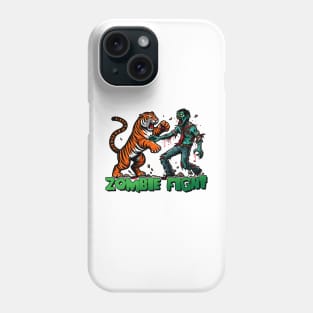 Tiger vs Zombie Fight Phone Case