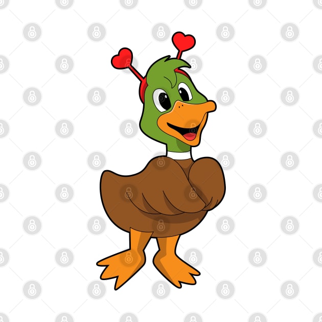 Duck with Heart Headband by Markus Schnabel