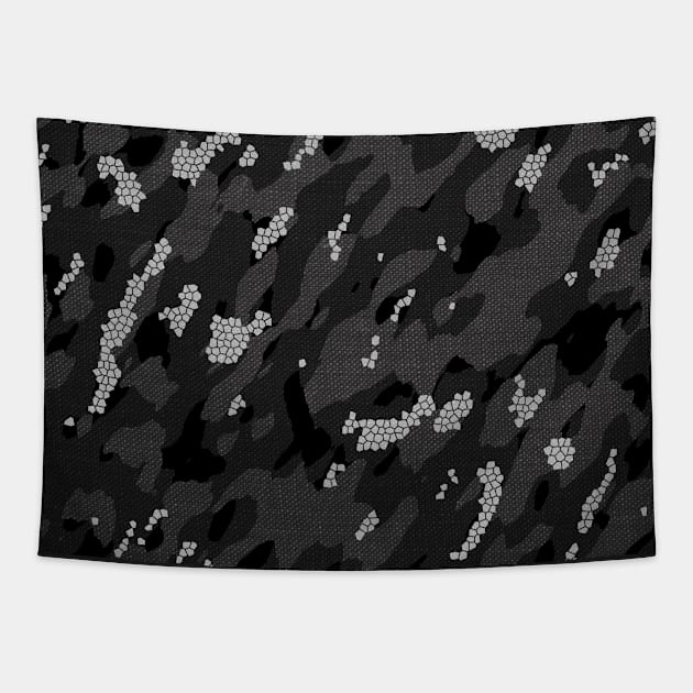 Camouflage - Black and grey sliver Tapestry by Tshirtstory