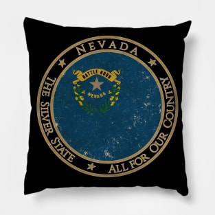 Vintage Nevada USA United States of America American State Flag Pillow