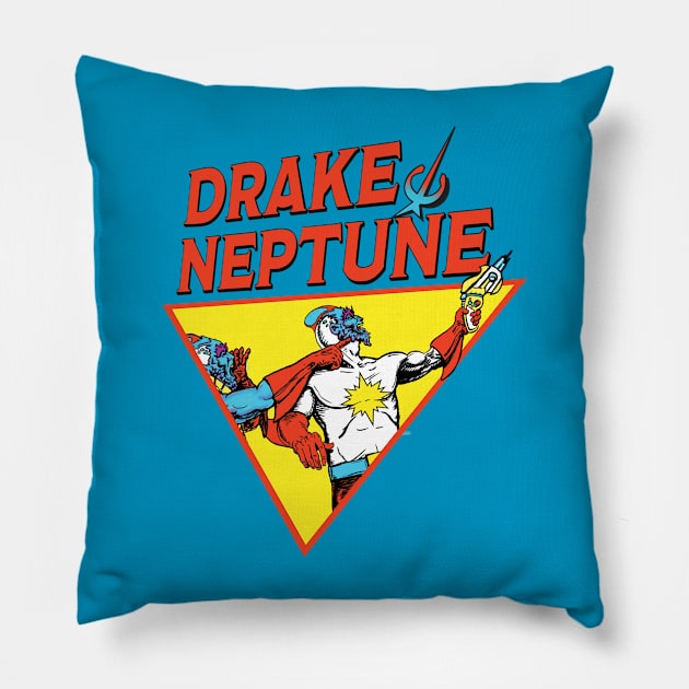 Drake Neptune Parallax War Pillow by GothicStudios