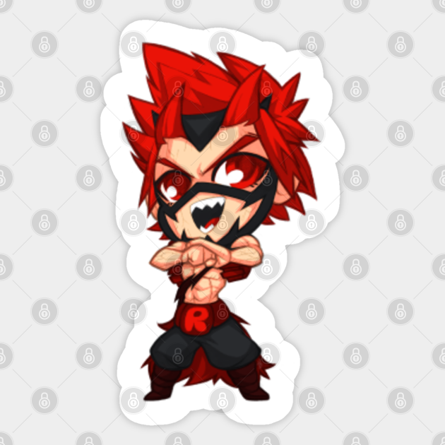 Chibi Red Riot Kirishima Sticker Teepublic