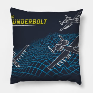 Vintage A-10 Thunderbolt Fighter Jet Pillow