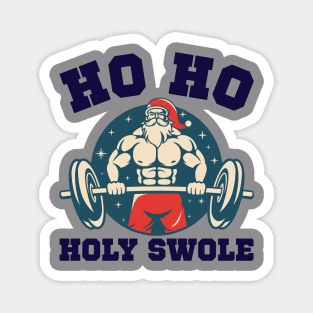 Swolen Gym Santa Clause, funny pumping iron, Magnet