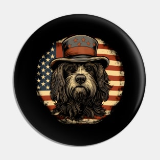 Tibetan Terrier 4th of July Pin