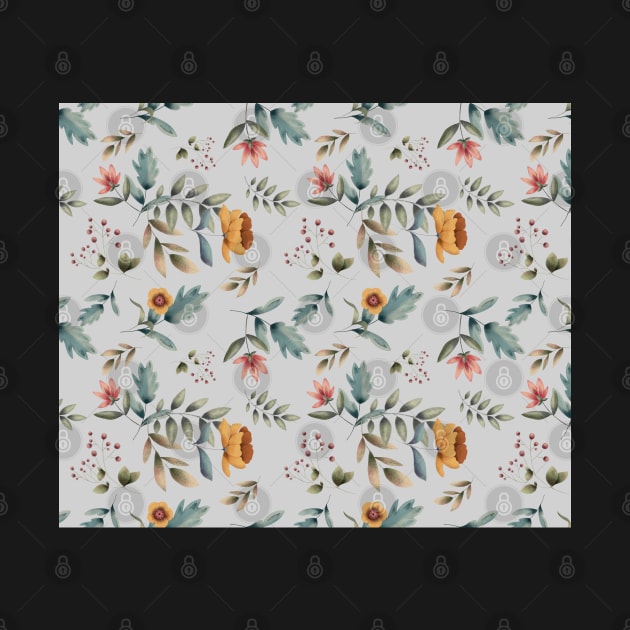 Tropical Flower Pattern by medabdallahh8