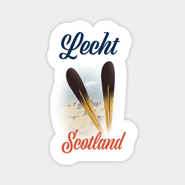 Lecht Scotland Ski poster Magnet by nickemporium1