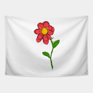 Red Flower Tapestry