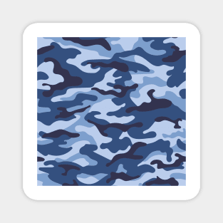 Camo Blue Black Wide Camo Print Magnet