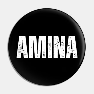 Amina Name Gift Birthday Holiday Anniversary Pin