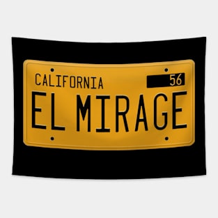 El Mirage California Yellow License Plate Tapestry