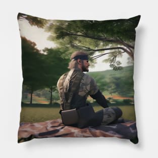 Solid Snake At A Park Pillow