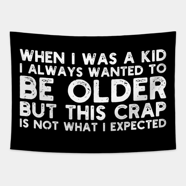 When I Was A Kid I Always Wanted To Be Older but this crap is not what i expected birthday women Tapestry by Gaming champion