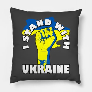 I Stand With Ukraine Ghost of Kyiv Pillow