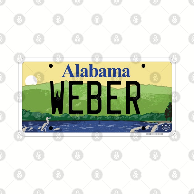 Alabama Weber grill vanity license plate by zavod44