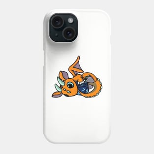 Cute Orange and Blue Dice Goblin Dragon Baby Phone Case