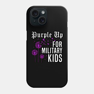 Dandelion Purple Up Military Child Awareness Phone Case