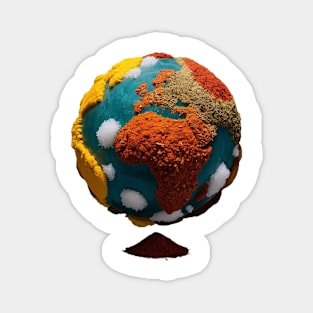 Various Colors and Textures Representation of Earth Magnet