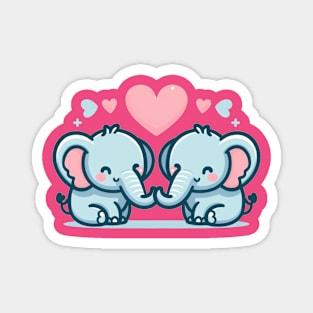 ❤️Elephants in love❤️ Magnet