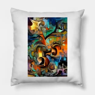 Nighttime Suburbs Pillow