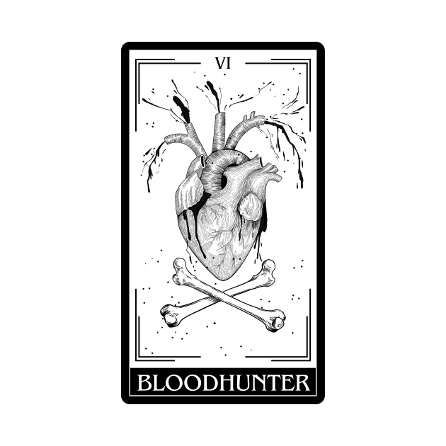 Bloodhunter Tarot Card D&D Nat 20 Dungeons & Dragons T-Shirt Black by JaeSlaysDragons