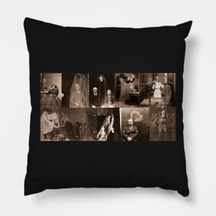 Vintage Paranormal Spirit Photography Ghosts Pillow