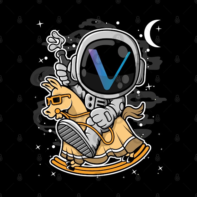 Astronaut Horse Vechain VET Coin To The Moon Crypto Token Cryptocurrency Blockchain Wallet Birthday Gift For Men Women Kids by Thingking About