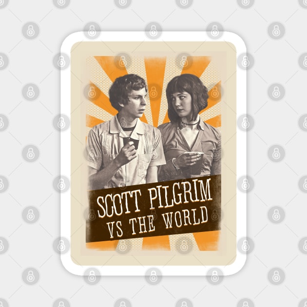 Vintage Aesthetic Scott Pilgrim vs The World Magnet by SkulRose