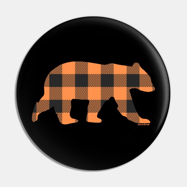 Orange Gay Bear Buffalo Check Plaid Bear | BearlyBrand Pin by The Bearly Brand