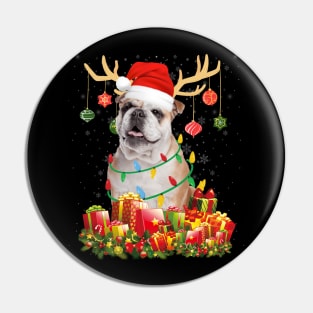 Bulldog Christmas Gift t-shirt Dog Lover Christmas Gift Pin