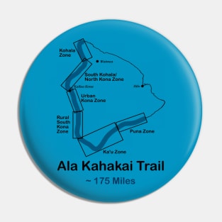 Route Map Design, The Ala Kahakai Trail in Hawaii Pin