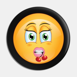 Flirty Girl by Emoji World Pin