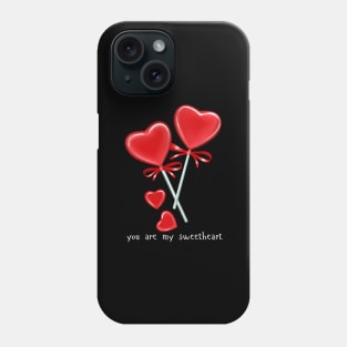 Valentine romantic lollipops Phone Case