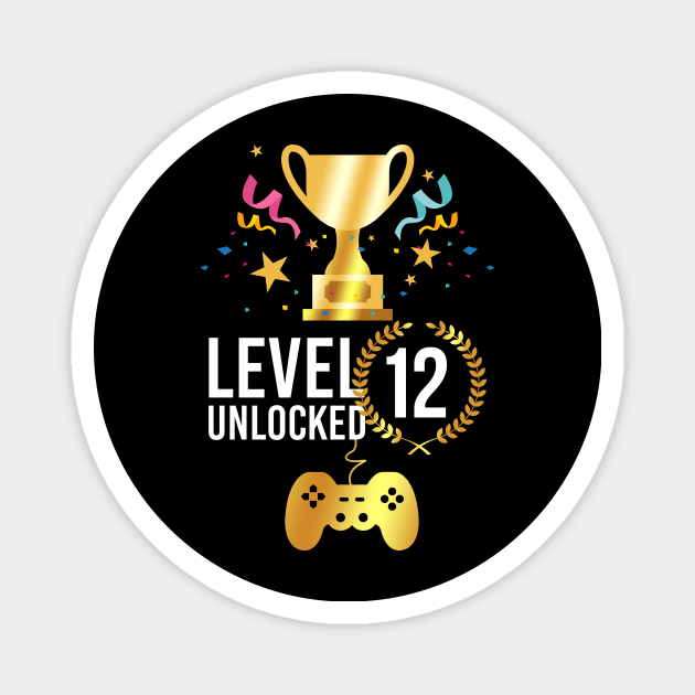 Level 12 Unlocked 12th Birthday 12 Year Old Boy Gifts Gamer T-Shirt