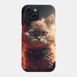 Explore the Cosmos with the Serious Cat from Mars Phone Case