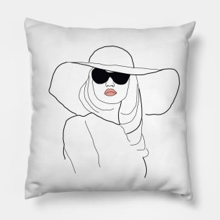 Woman line art face Pillow