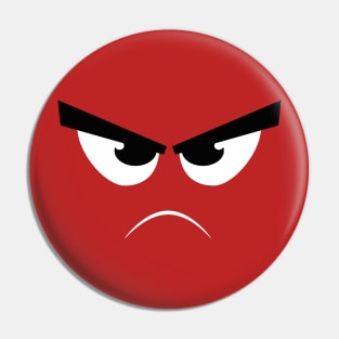 Funny Angry Face Pin