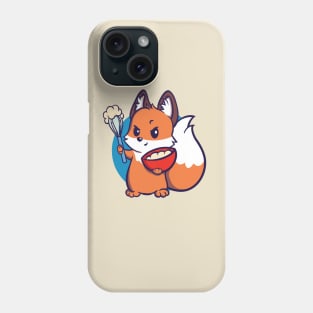 Fox baking with hand mixer Edit Phone Case