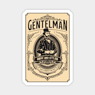 Gentleman. Vintage classic style. Magnet