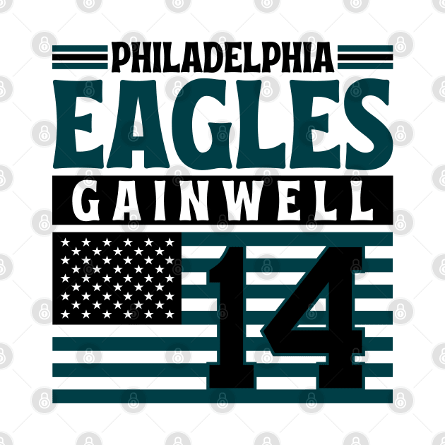 Philadelphia Eagles Gainwell 14 American Flag Football by Astronaut.co