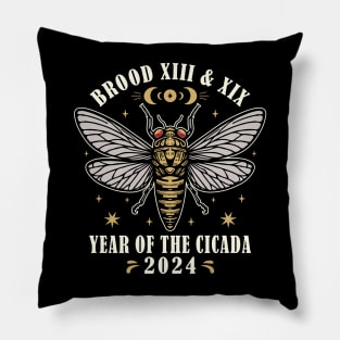 Cicada Double Emergence Year Of The Cicada 2024 Pillow