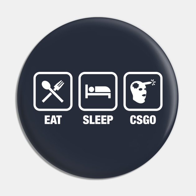 CSGO Eat Sleep Headshot Gaming Tee Pin by gam1ngguy