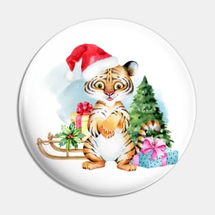 New Year Symbol - Tiger, Christmas Tiger Pin