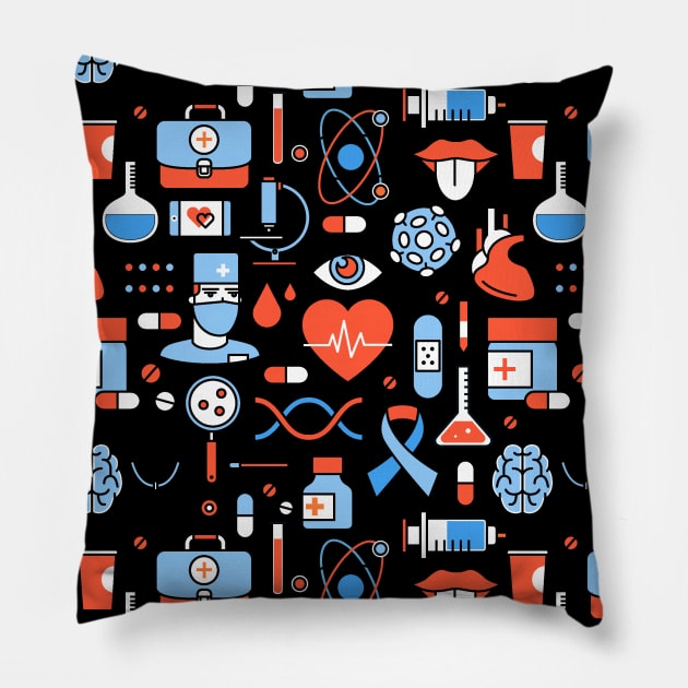 Nurse Pattern Pillow by aquariart