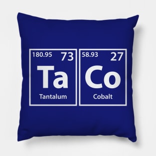 Taco (Ta-Co) Periodic Elements Spelling Pillow