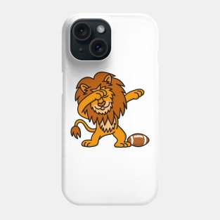 Dab dabbing lion rugby American football funny Phone Case