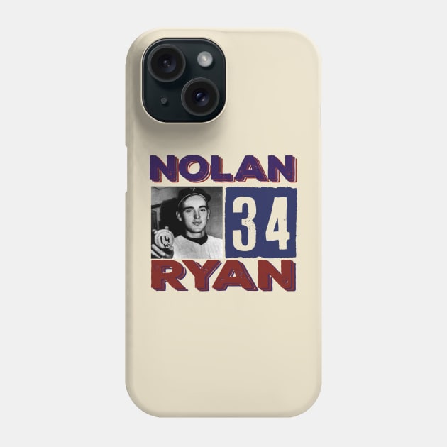 Vintage Young Nolan Ryan Phone Case by MManoban