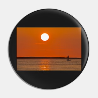 Sailing at sunset Pin