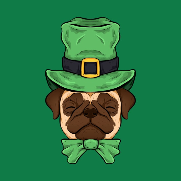 pug st patrick day dogs lovers funny by the house of parodies