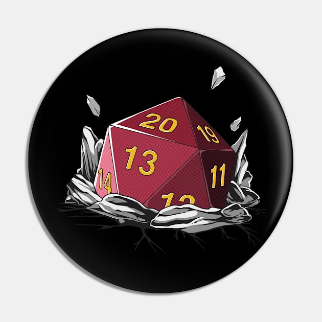 Critical Roll DM Tabletop Gaming Gift Dragons D20 Dice Set Print Pin by Linco